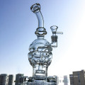 Clear Fab Egg Glass Bong Water Pipes With 14mm Bowl Piece Matrix Perc Recycler Hookahs Dab Rigs Smoking Bongs MFE01